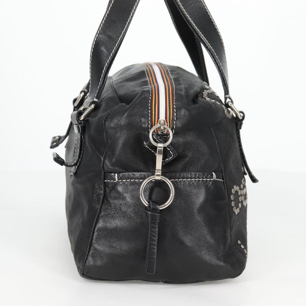 Chloe Hand Bag Leather Black Silver Auth SW1545V - Picture 4 of 16